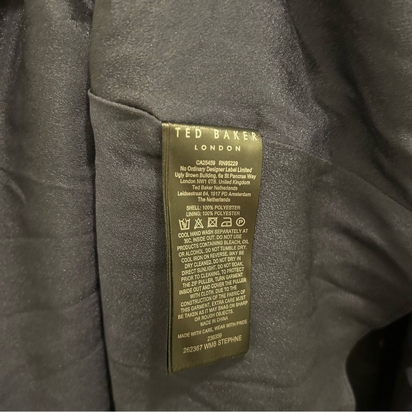 Ted Baker Stephanie Blouse 14 6 Navy Floral top shirt - Picture 10 of 13